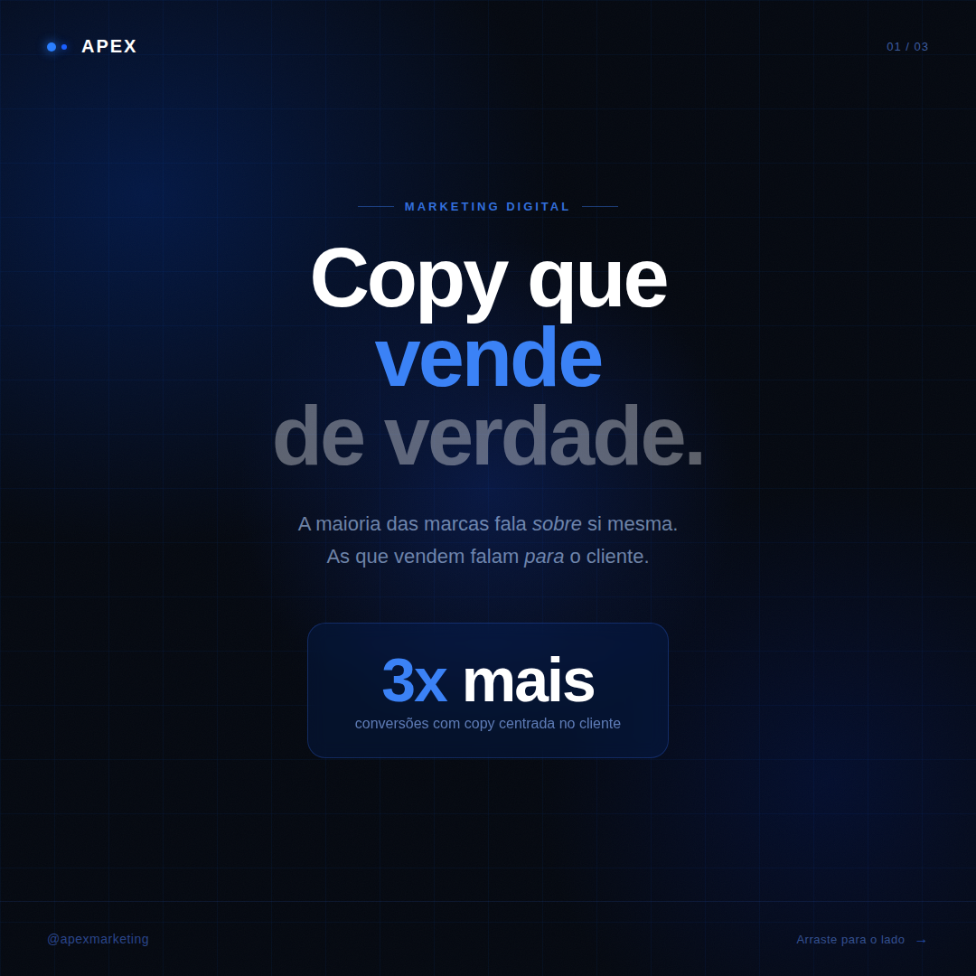 Slide de hook para carrossel do Instagram criado com IA